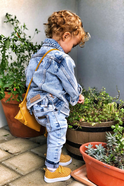 Blue Non-Distressed Denim Jeg Jeans - Kids