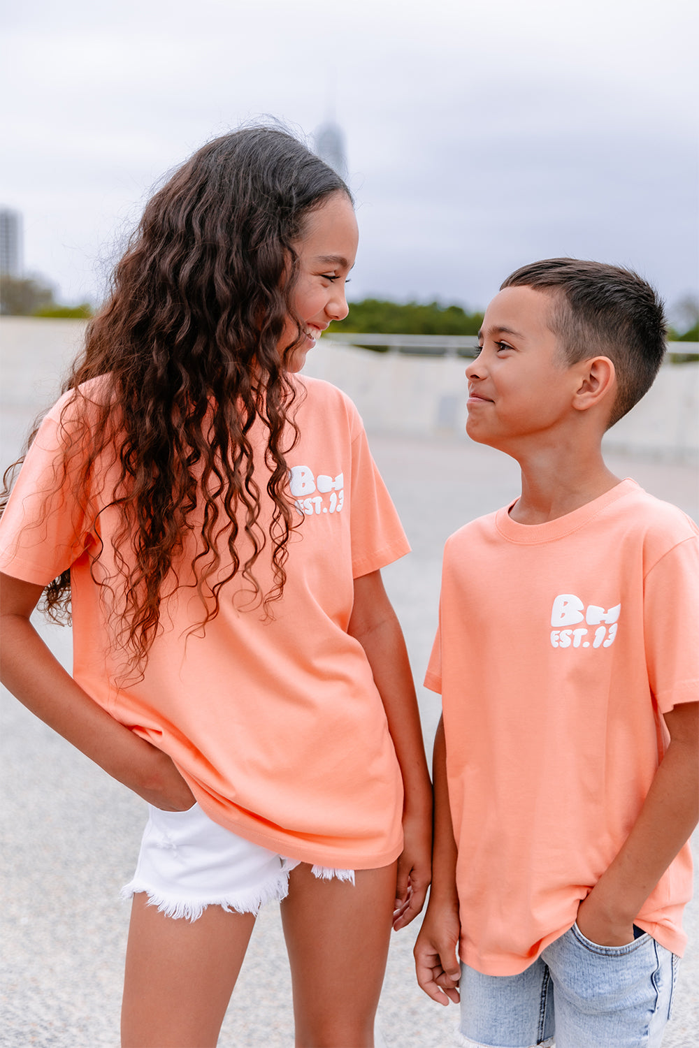 BH Est. Tee Electric Coral - Kids