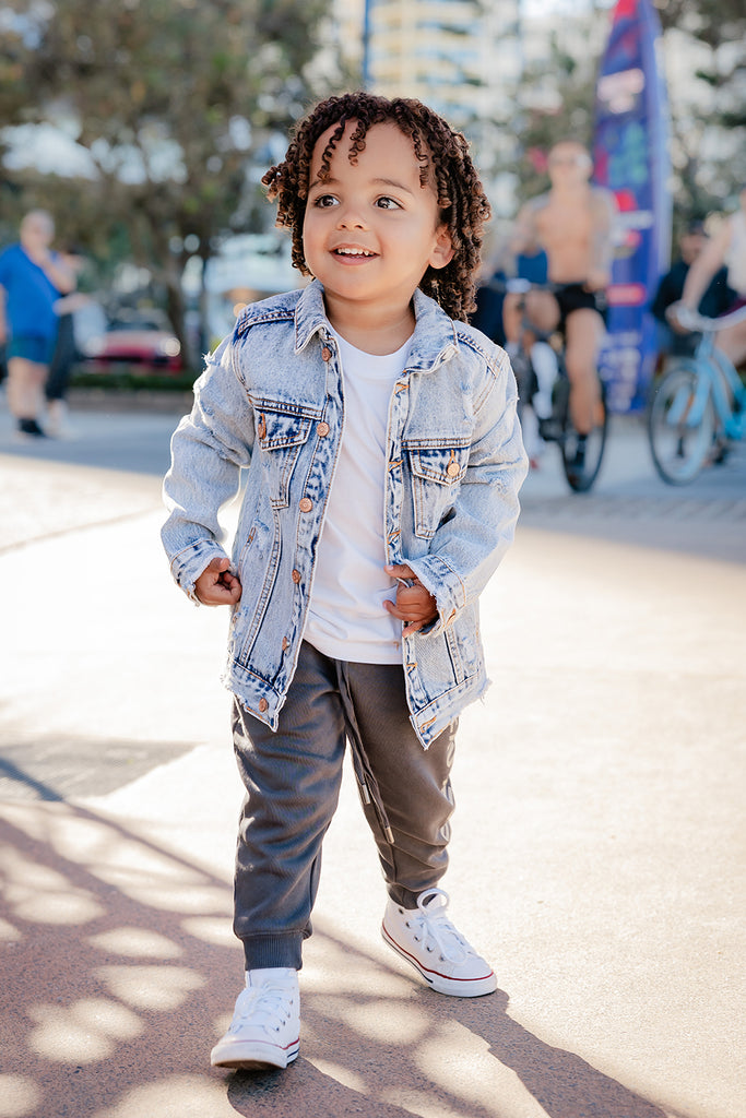 Baby yellow denim jacket on sale