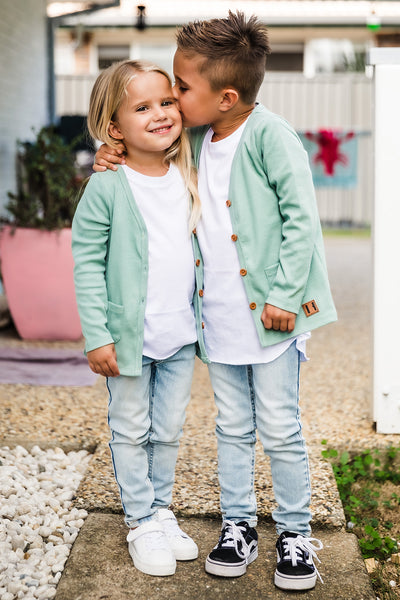 Blue Non-Distressed Denim Jeg Jeans - Kids