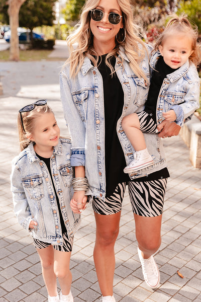 Blue Distressed Denim Jacket - Adults - 3