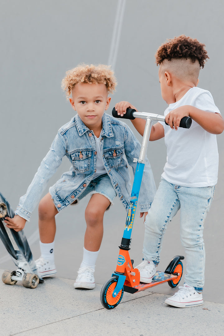 Blue Distressed Denim Jacket - Kids