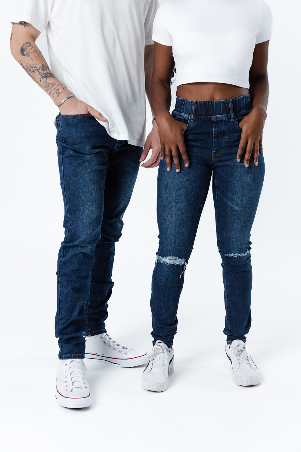 Indigo ripped sales jeans