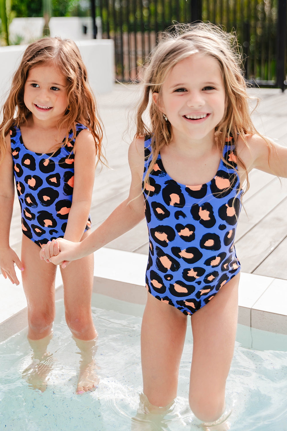 Summer Leopard Full Piece Swimsuit - Girls 1 