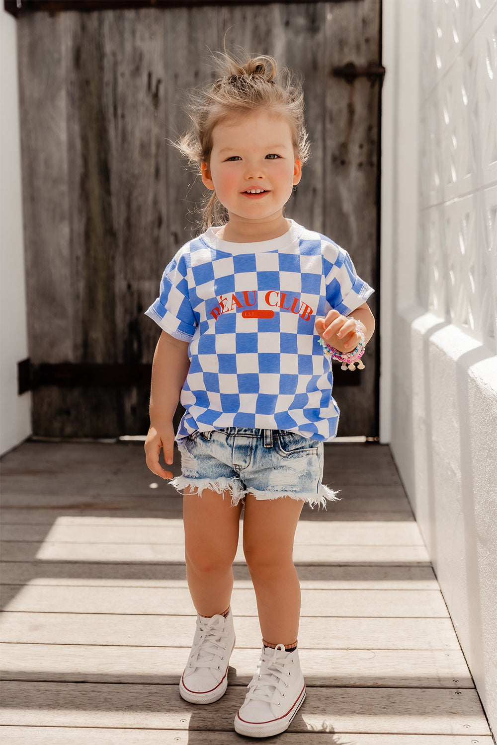 Blue Goldie Distressed Denim Shorts - Girls - 2