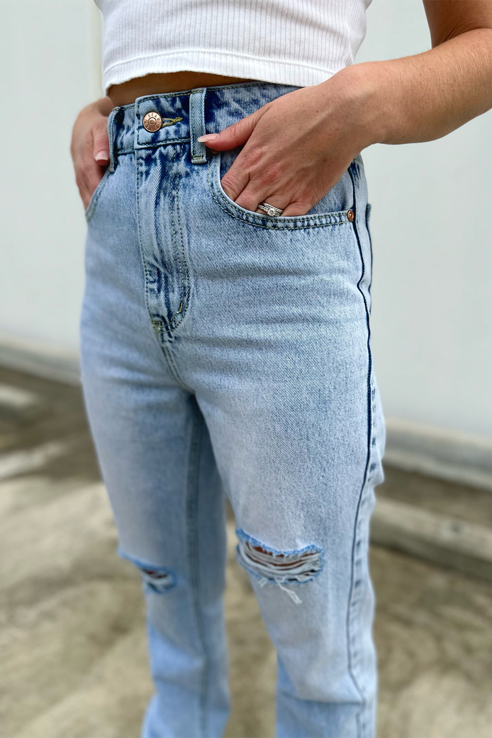 Remi High-Waisted Denim Jeans - Blue