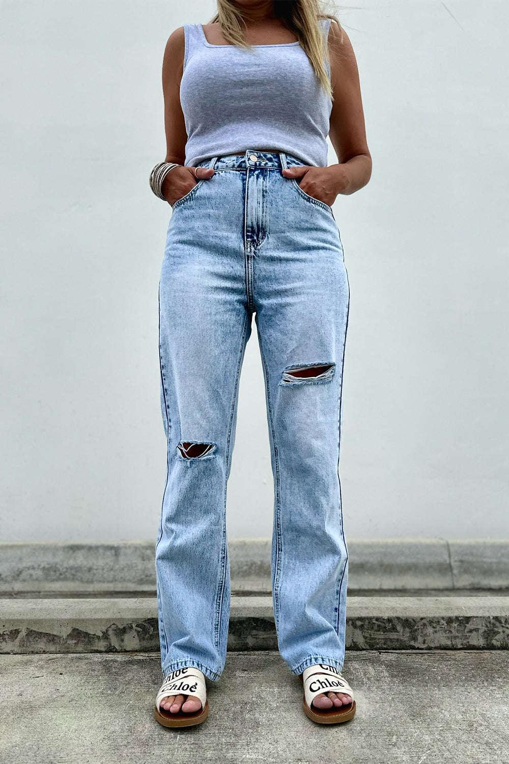 Remi High-Waisted Denim Jeans - Blue