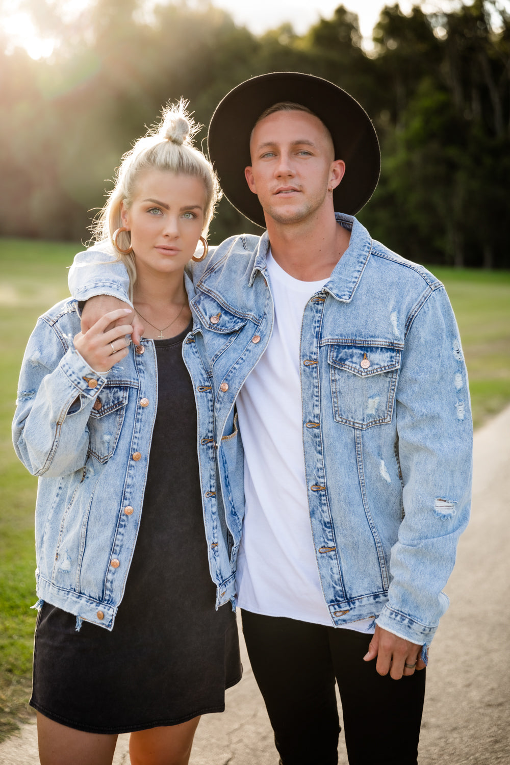 Distressed Denim Jacket for Men and Women